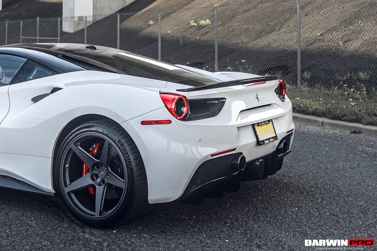 2015 - 2020 Ferrari 488 GTB BKSS Style Carbon Fiber Trunk Spoiler