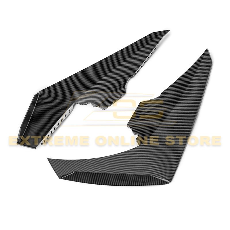 Chevrolet Camaro 6th Gen SS Style Black Carbon Front Bumper Side Canards 2016-2018