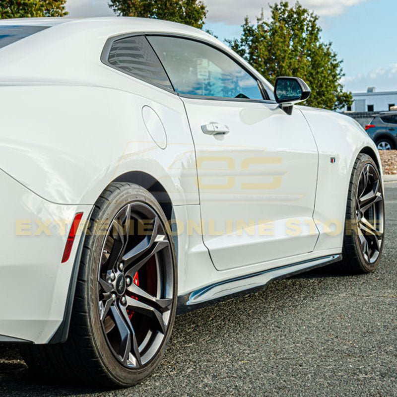 Chevrolet Camaro 6th Gen ZL1 Conversion Gloss Black Carbon Fiber Side Skirts 2016-2024