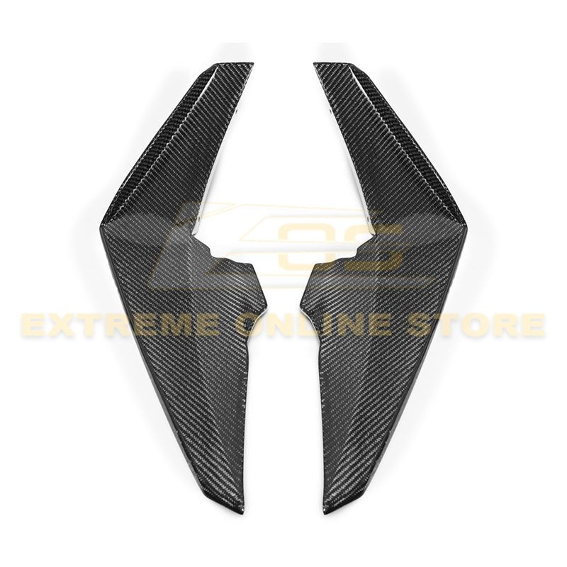 Chevrolet Camaro 6th Gen SS Style Black Carbon Front Bumper Side Canards 2016-2018