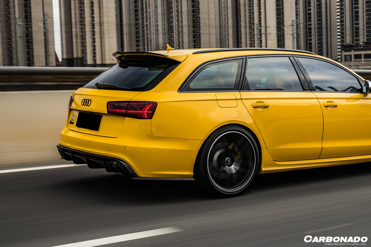 2013 - 2018 Audi RS6 Avant MN Style Carbon Fiber Rear Cap Splliter