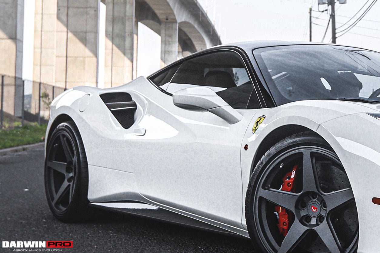 2015 - 2020 Ferrari 488 GTB & Spyder Dry Carbon Fiber Side Air Intake Fins