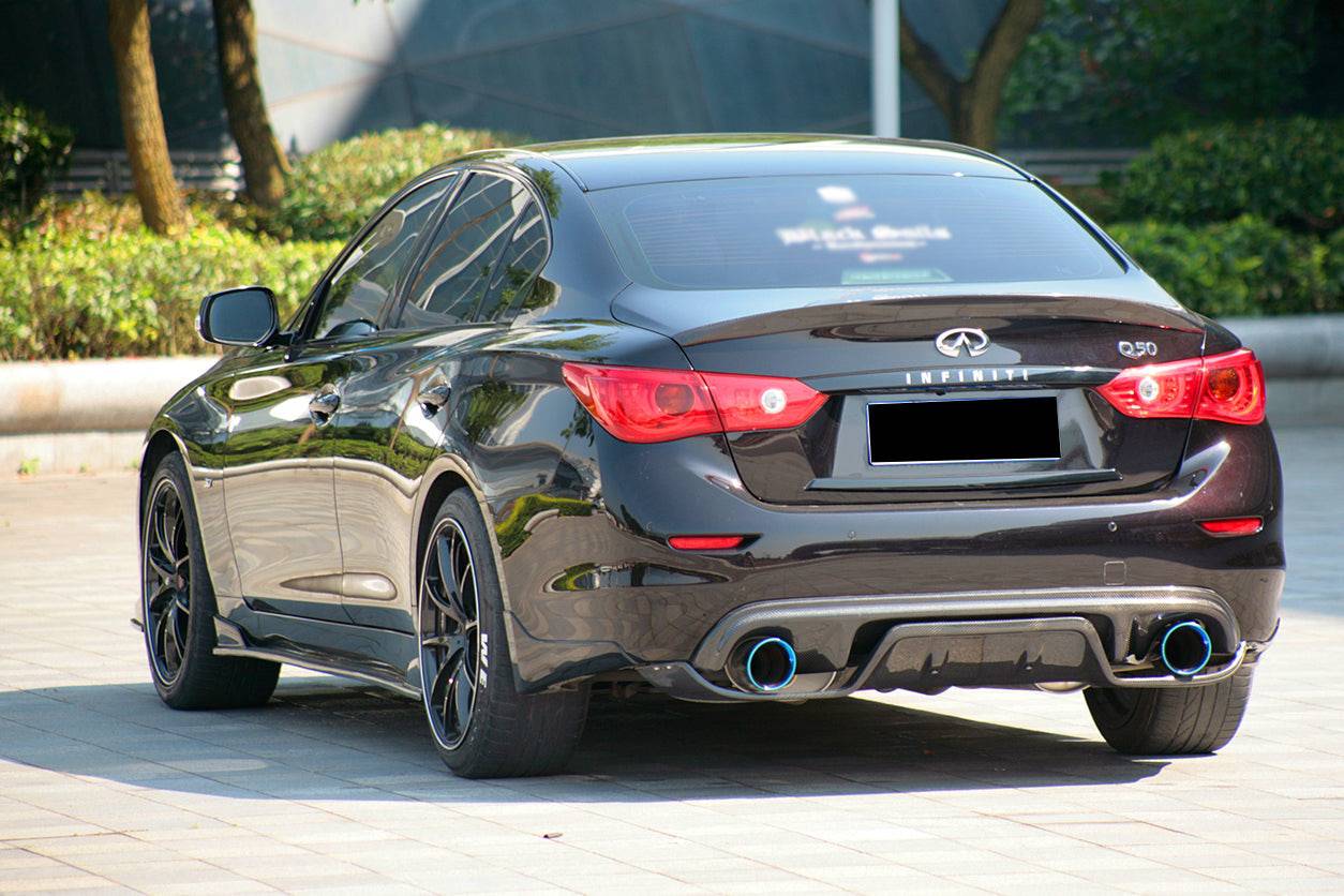 2014-2017 Infiniti Q50 Sedan SN Style Rear Lip - Carbonado