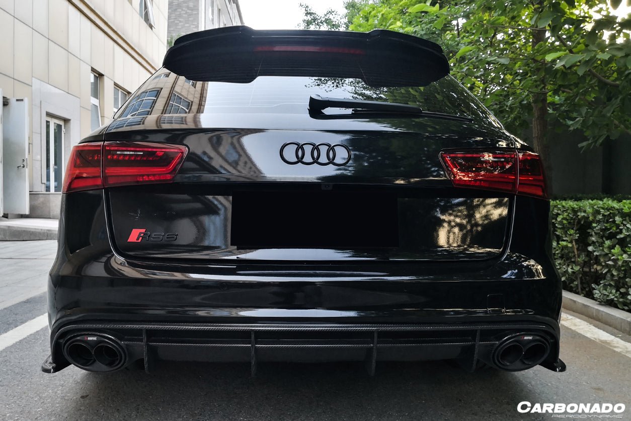 2013 - 2018 Audi RS6 Avant MN Style Carbon Fiber Rear Cap Splliter