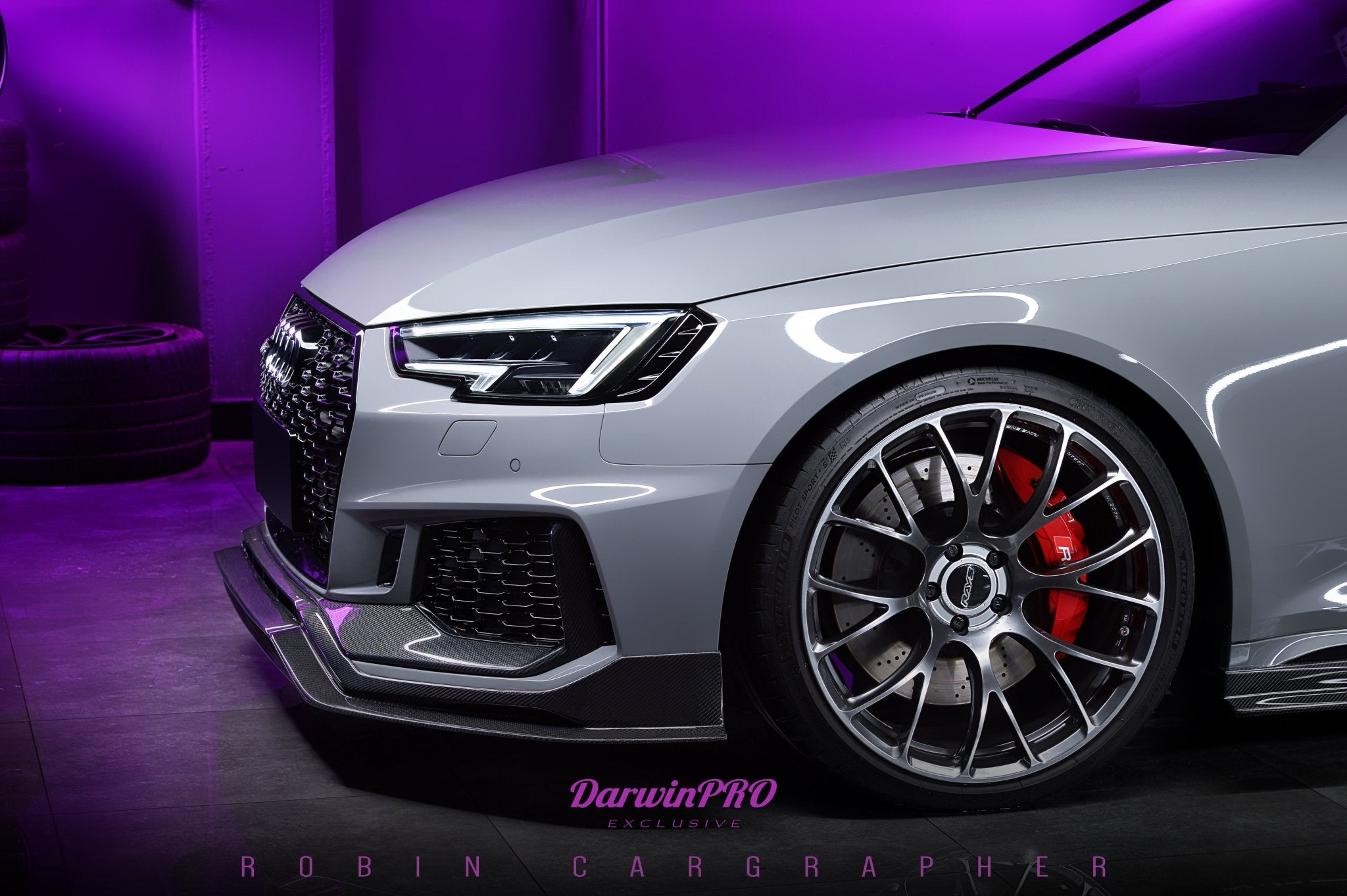 2017 - 2019 Audi RS4 B9 BKSS Style Front Lip