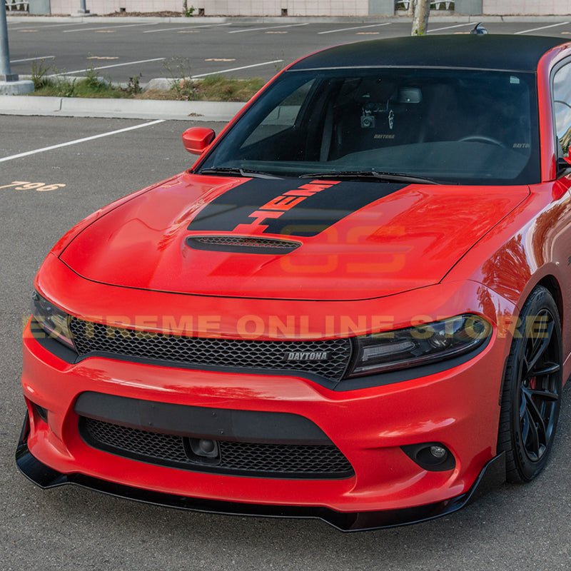 Dodge Charger SRT Style Gloss Black Front Splitter Lip 2015-2024
