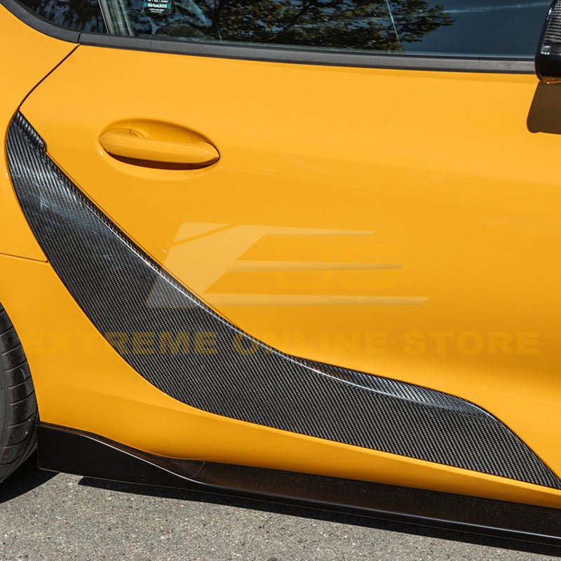 Toyota Supra A90 Carbon Fiber Side Fender Scoop Accent Door Garnish 2020-Up