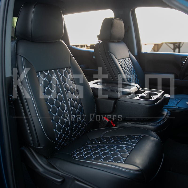 2019-up-chevrolet-silverado-custom-leather-interior-seat-coversCrew Cab | Double Cab W/ Standard Center Console