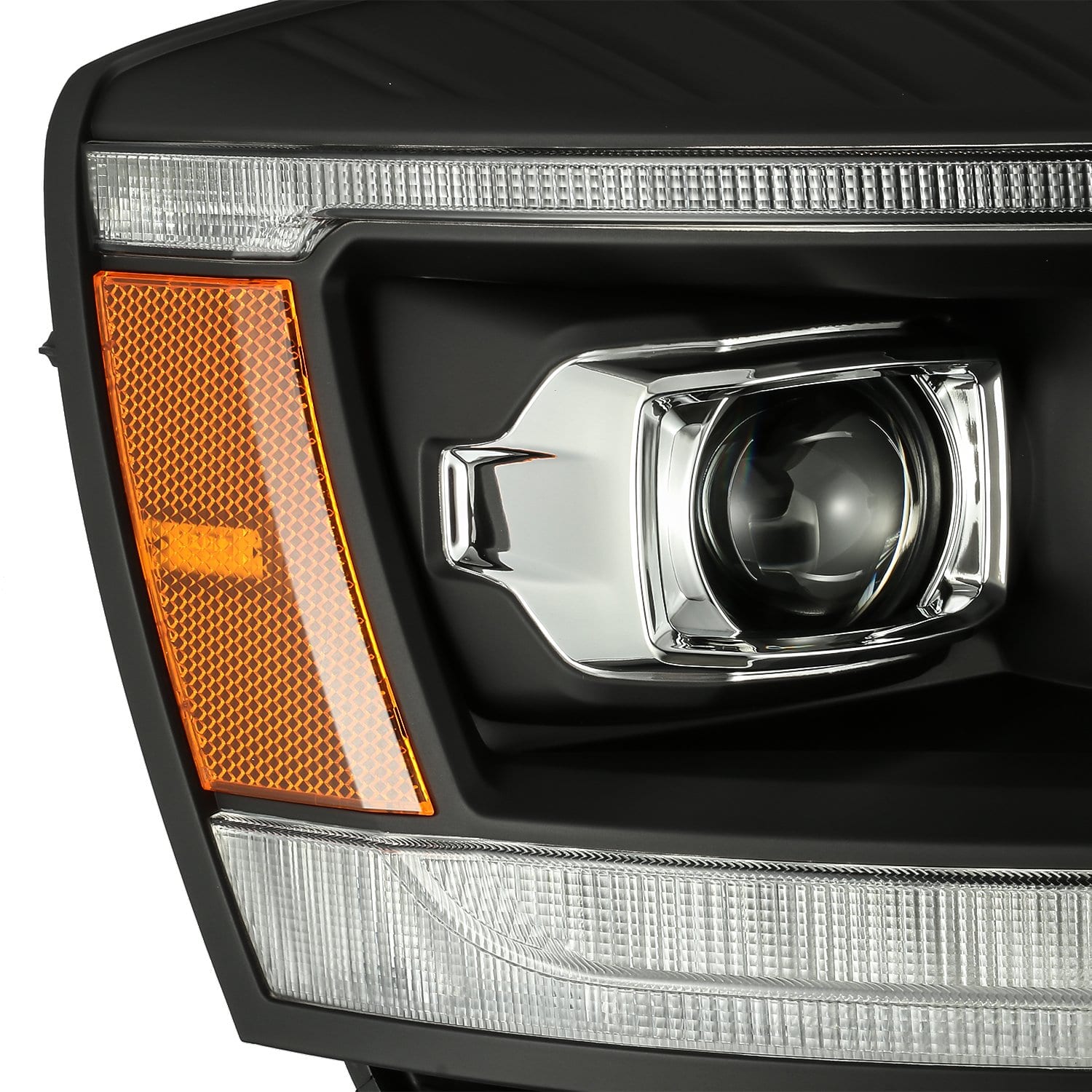 06-08 Dodge Ram LUXX-Series LED Projector Headlights Black | AlphaRex