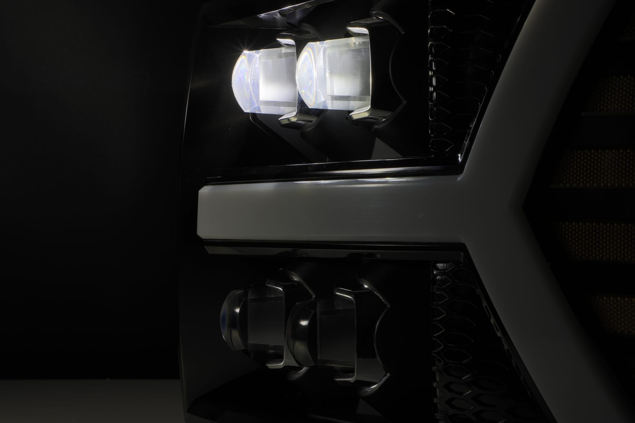 07-13 Chevrolet Silverado NOVA-Series LED Projector Headlights Jet Black | AlphaRex
