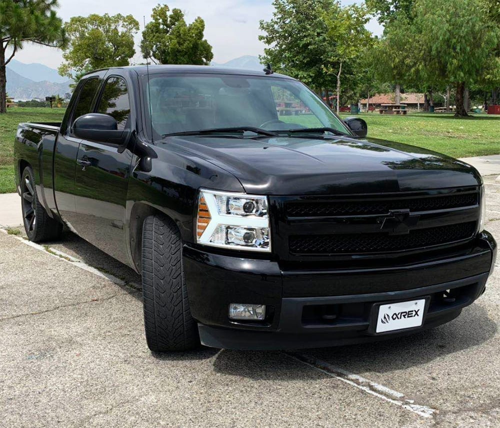 07-13 Chevrolet Silverado PRO-Series Halogen Projector Headlights Chrome | AlphaRex