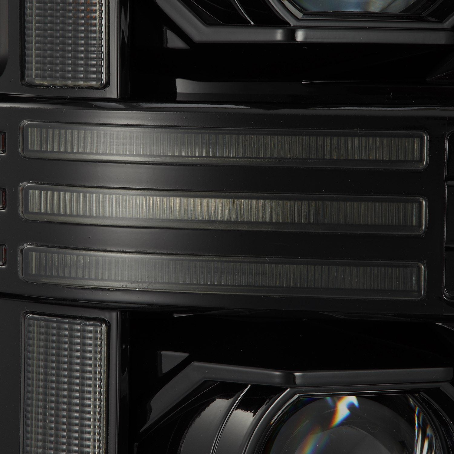 08-10 Ford Super Duty/Excursion PRO-Series Halogen Projector Headlights Alpha-Black | AlphaRex