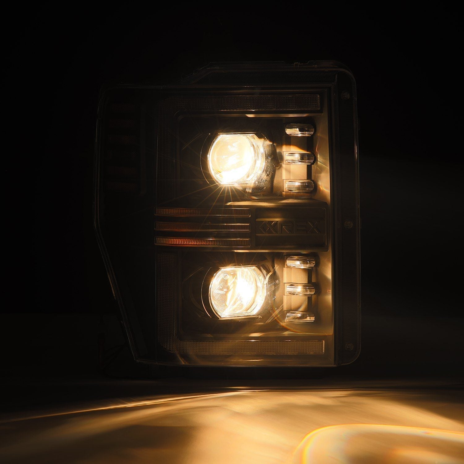 08-10 Ford Super Duty/Excursion PRO-Series Halogen Projector Headlights Black | AlphaRex