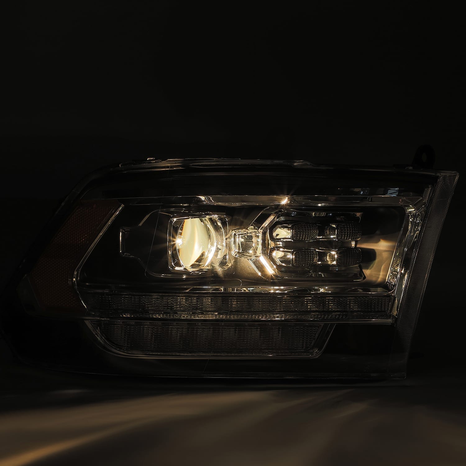 09-18 Ram Truck LUXX-Series (5th Gen 2500 Style) LED Projector Headlights Black | AlphaRex