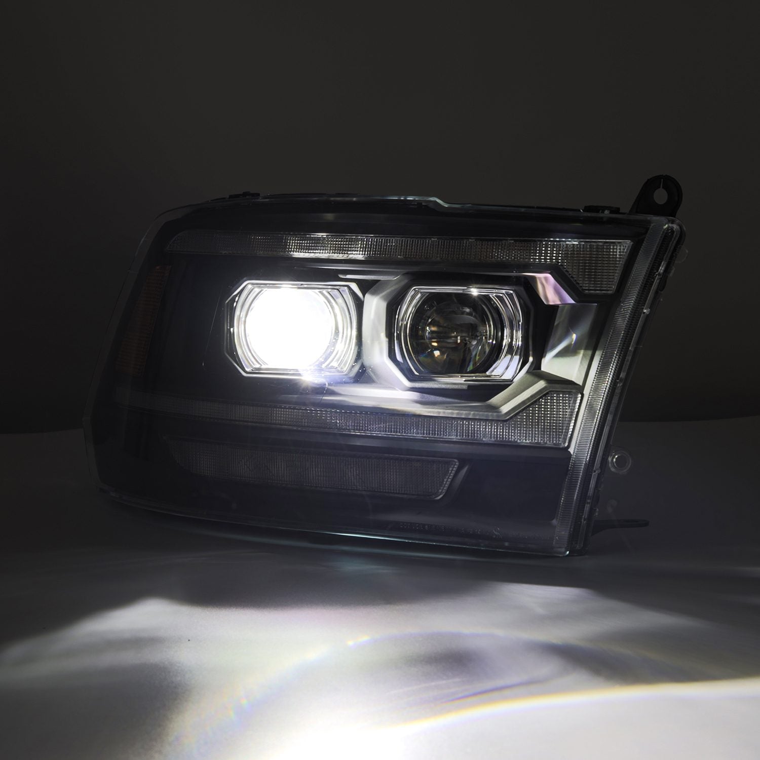 09-18 Ram Truck (MK II 5th Gen 2500 Style) LUXX-Series LED Projector Headlights Alpha-Black | AlphaRex