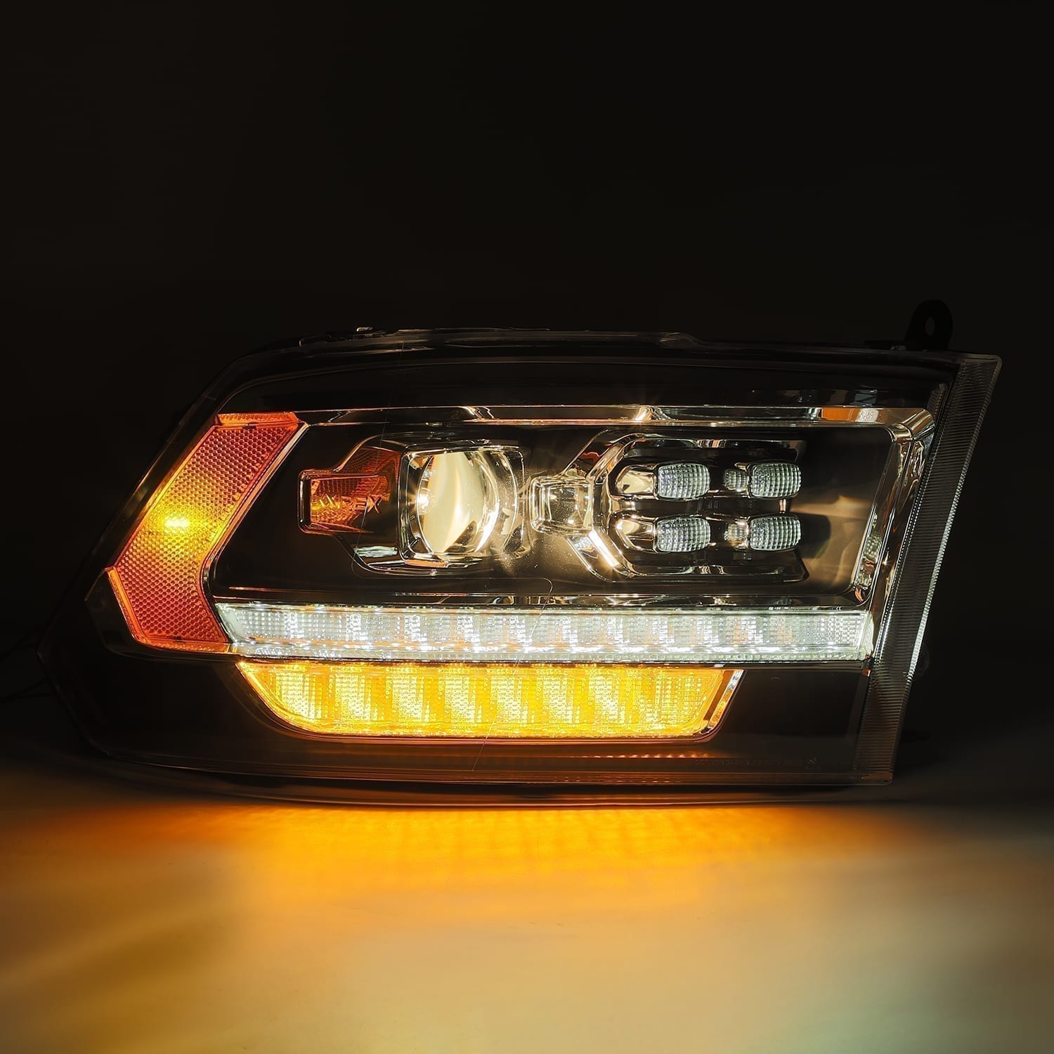 09-18 Ram Truck PRO-Series (5th Gen 2500 Style) Projector Headlights Alpha-Black | AlphaRex