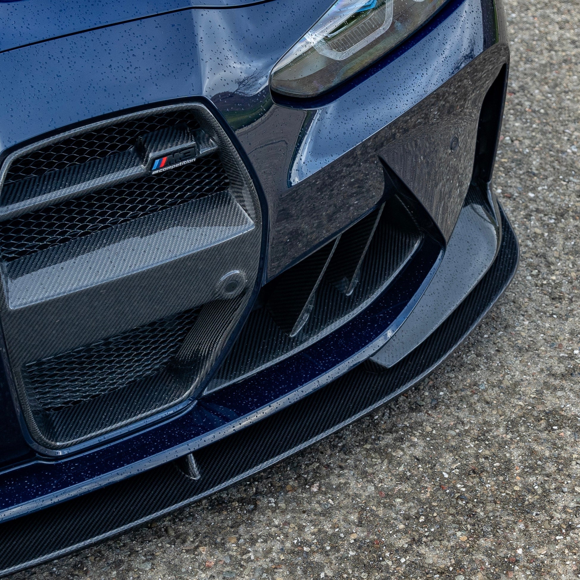 BMW G80/G82 M3/M4 Carbon Fiber Front Bumper Duct Vents (V2 Dual Slats)