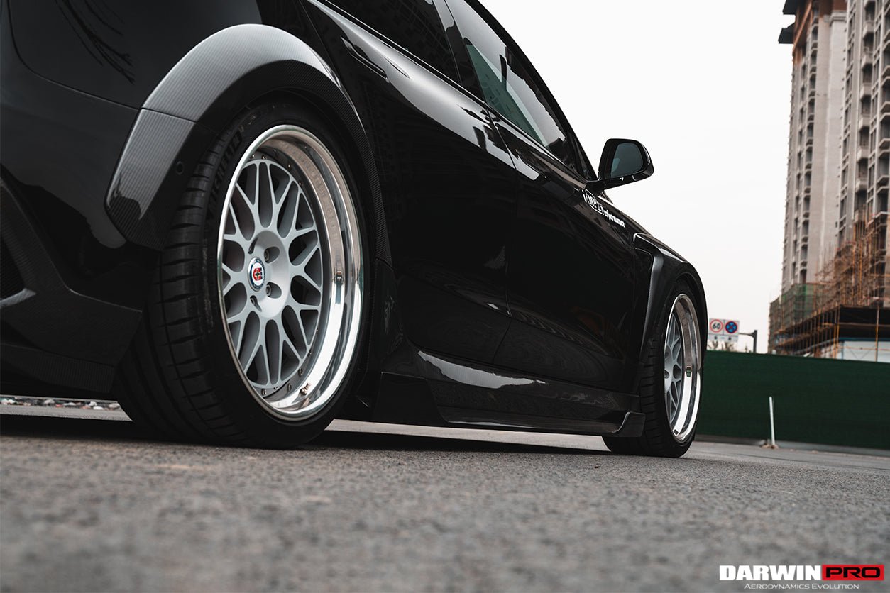 2017 - 2023 Tesla Model 3 IMP Performance Carbon Fiber Side Skirts With Under Board