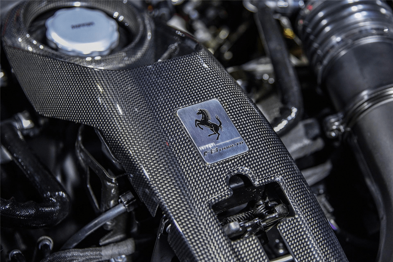 2019 - 2023 Ferrari F8 OE Style Autoclave Carbon Fiber Engine Lock