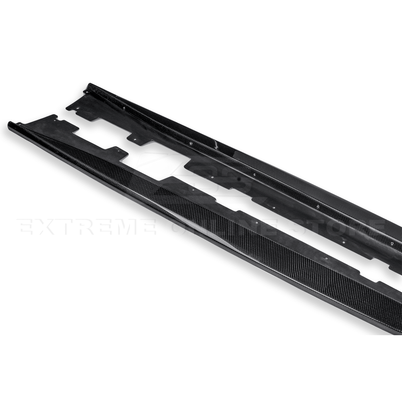 Chevrolet Camaro 6th Gen T6 Style Gloss Black Carbon Fiber Side Skirts 2019-2024