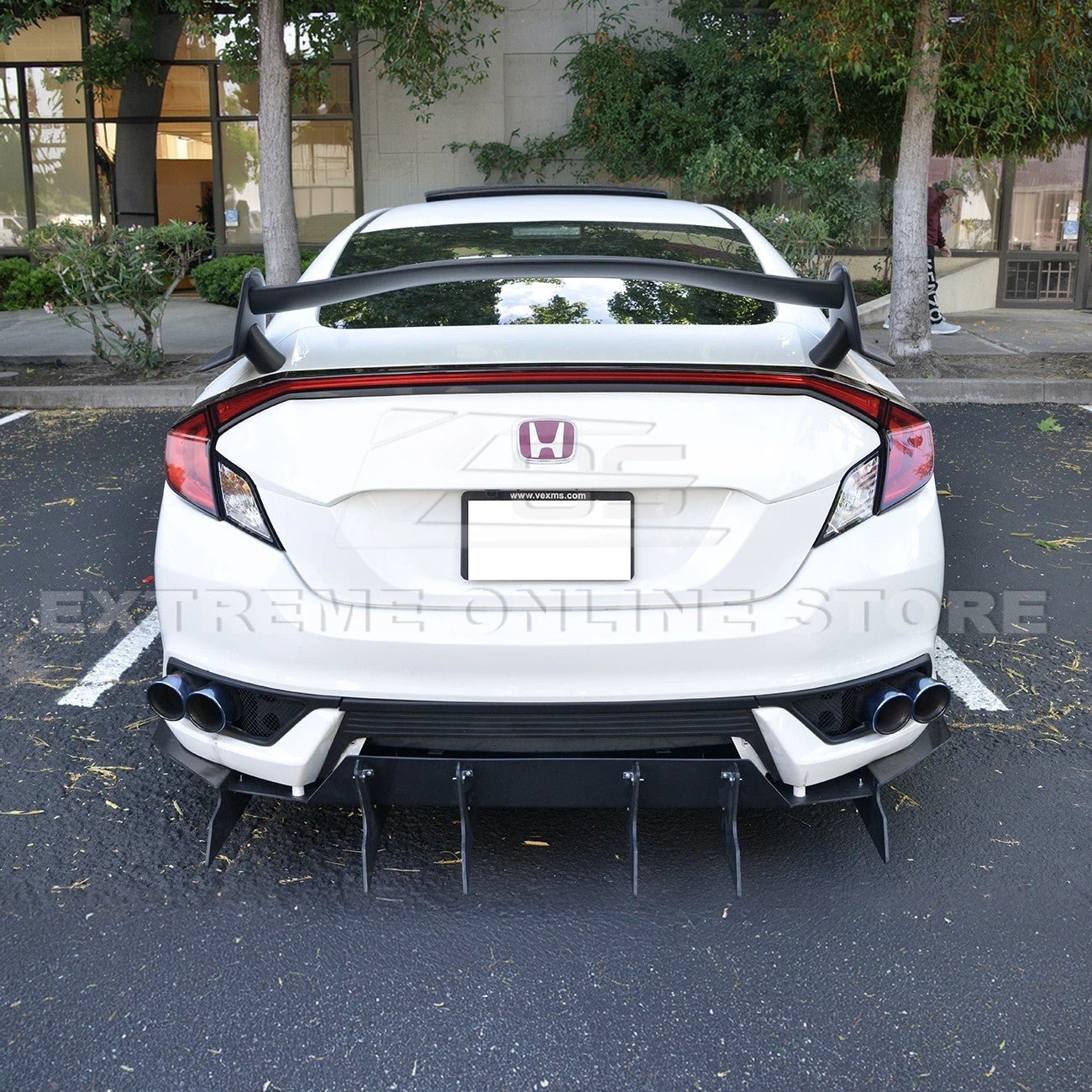 Honda Civic FC Coupe Type R Conversion Matte Black Rear Trunk Spoiler 2016-2020