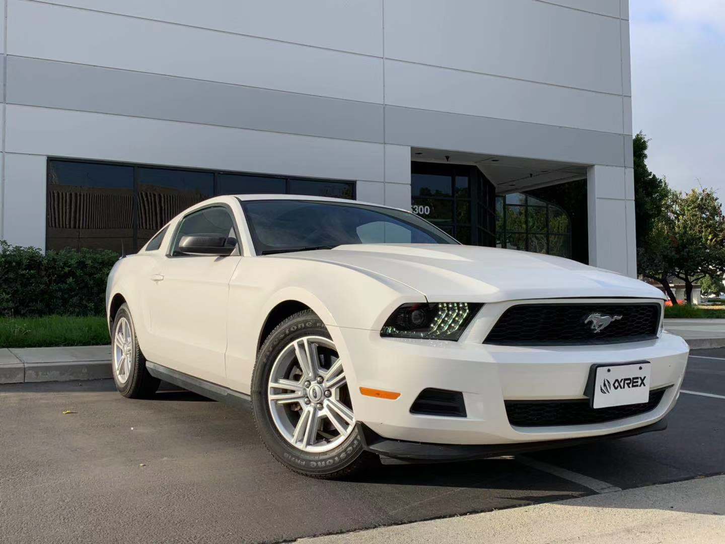 10-12 Ford Mustang LUXX-Series LED Projector Headlights Alpha-Black | AlphaRex