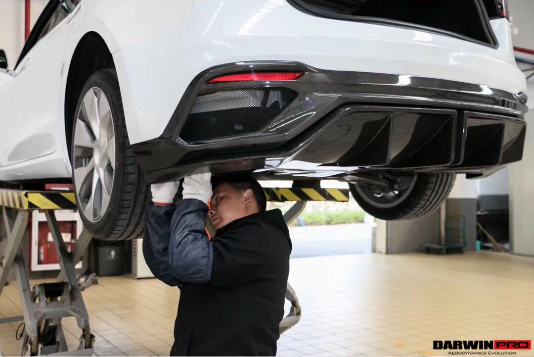2017 - 2020 Tesla Model 3 IMP Performance Partial Carbon Fiber Rear Bumper