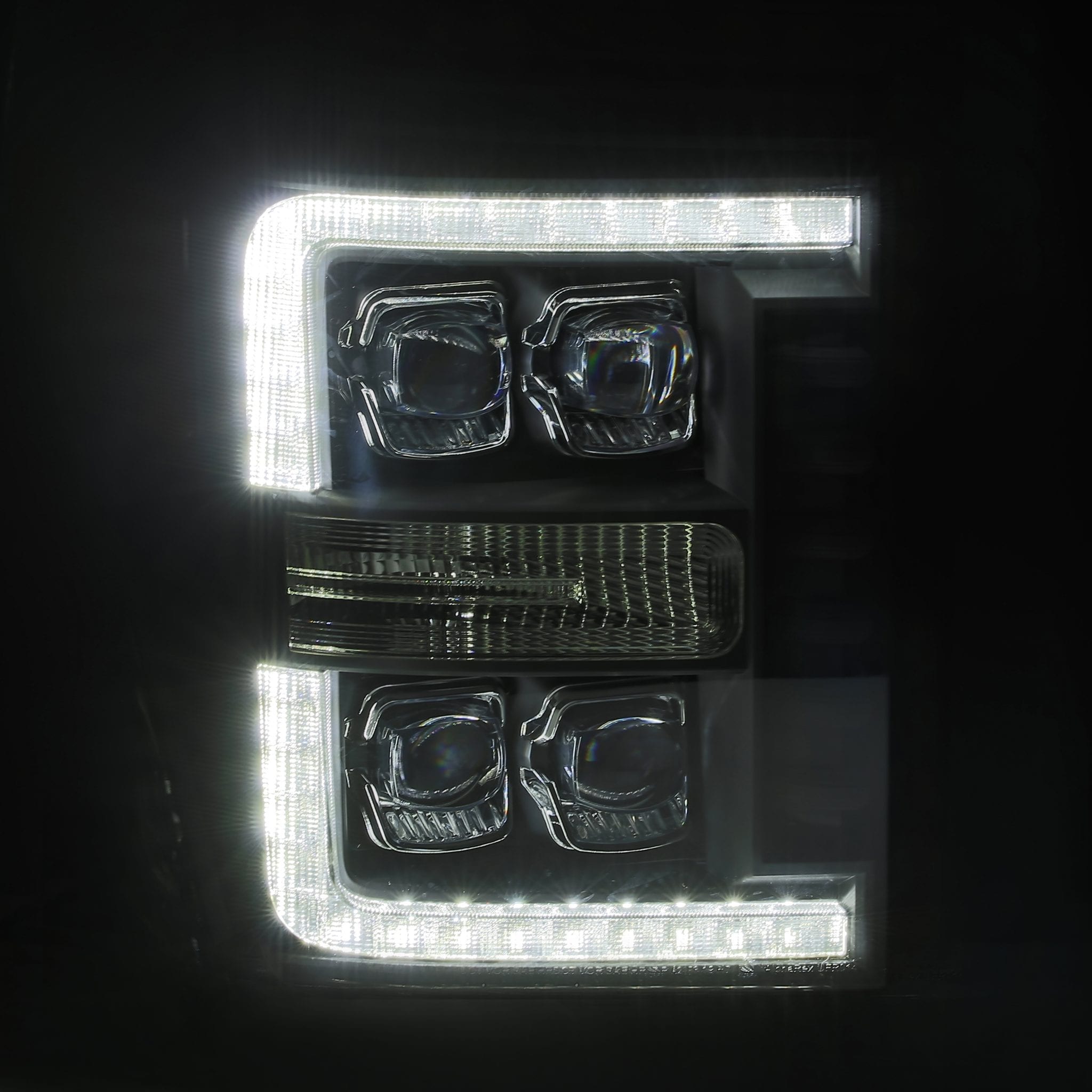 11-16 Ford Super Duty NOVA-Series LED Projector Headlights Black | AlphaRex