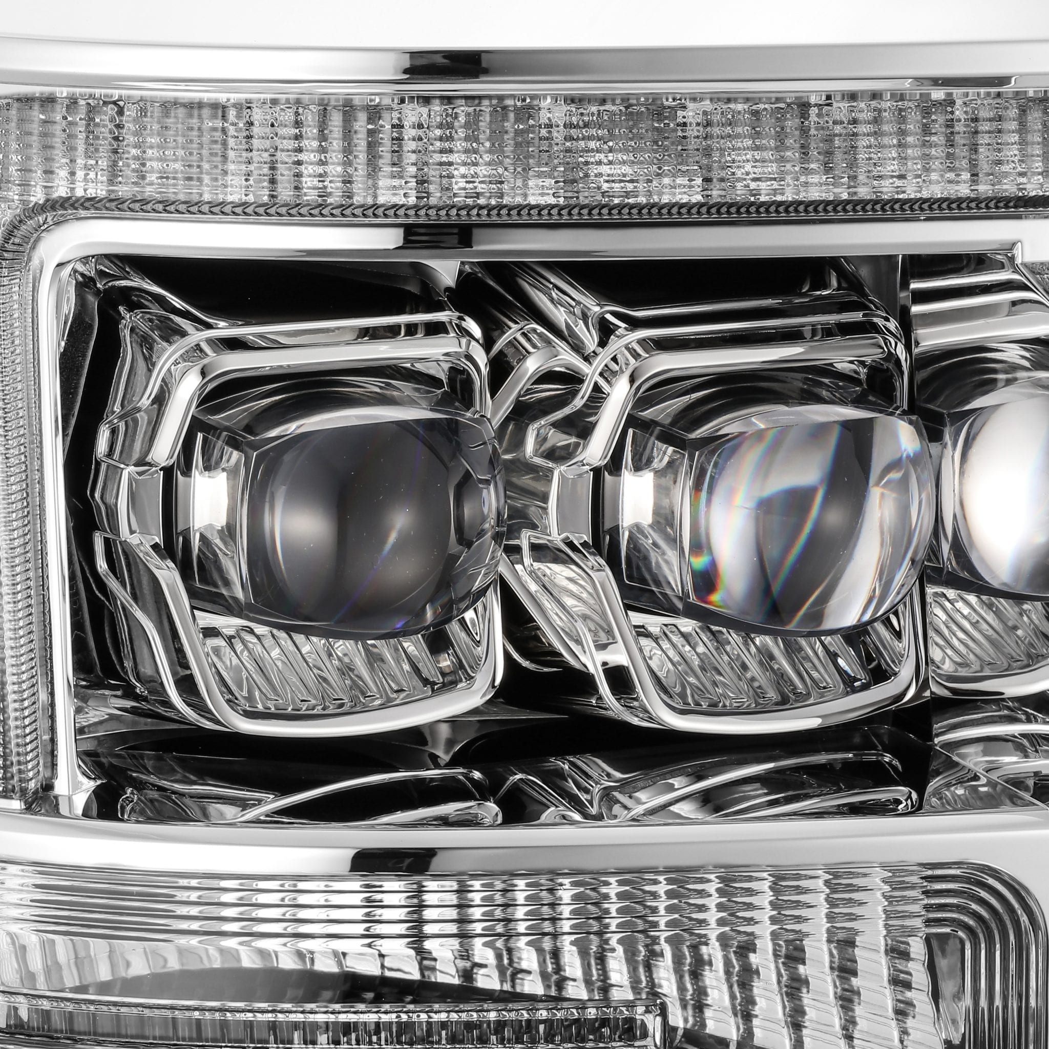 11-16 Ford Super Duty NOVA-Series LED Projector Headlights Chrome | AlphaRex
