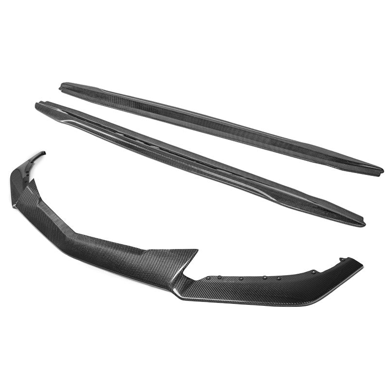 Cadillac ATS-V Carbon Fiber Front Splitter Side Skirts Kit 2016-2019