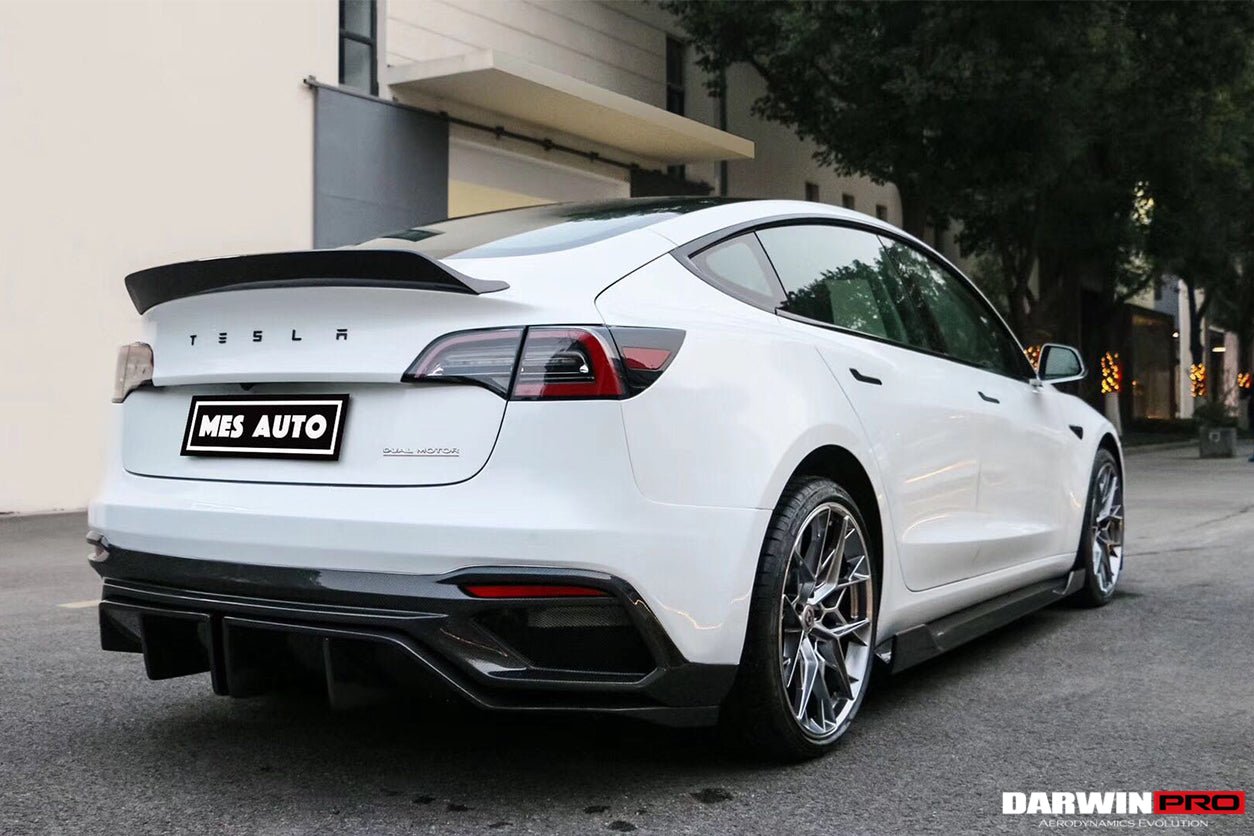 2017 - 2021 Tesla Model 3 IMP Performance Carbon Fiber Side Skirts Under Board
