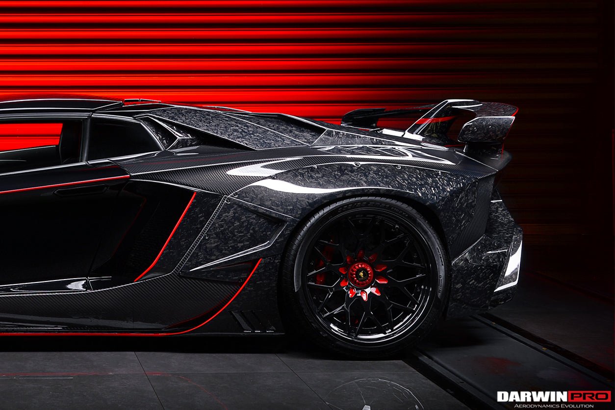 2011 - 2016 Lamborghini Aventador LP700 Coupe & Roadster BKSS Style Carbon Fiber Rear Side Scoops