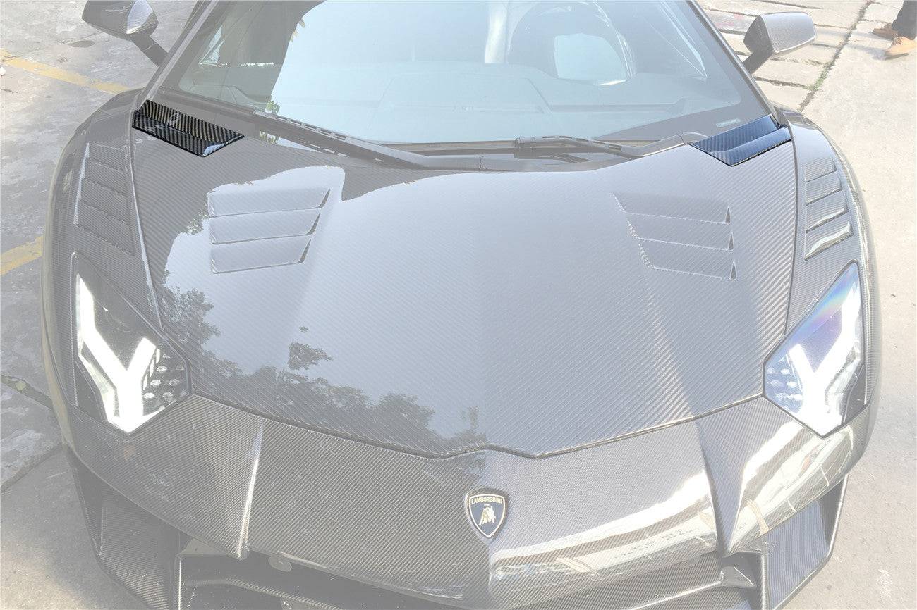 2011-2021 Lamborghini Aventador LP700 LP740 Coupe & Roadster OEM Style Carbon Fiber Front Hood Vent - Carbonado