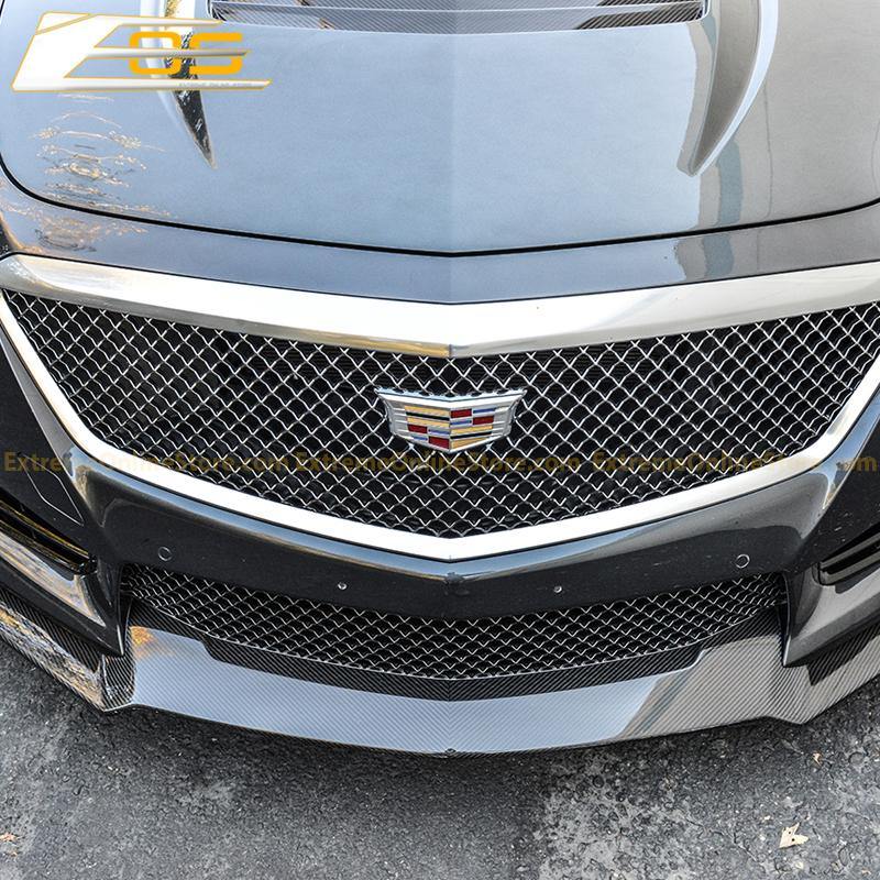 16-19 Cadillac CTS-V Carbon Fiber Front Splitter & Side Skirts Rockers - ExtremeOnlineStore
