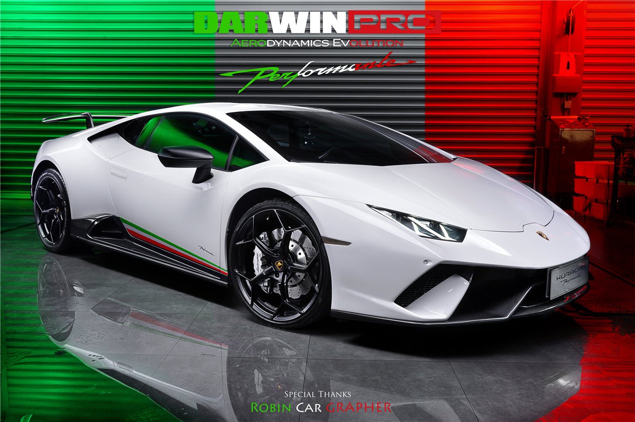 2015 - 2019 Lamborghini Huracan LP610 & LP580 Performante Style Partial Carbon Fiber Aero - Full Kit