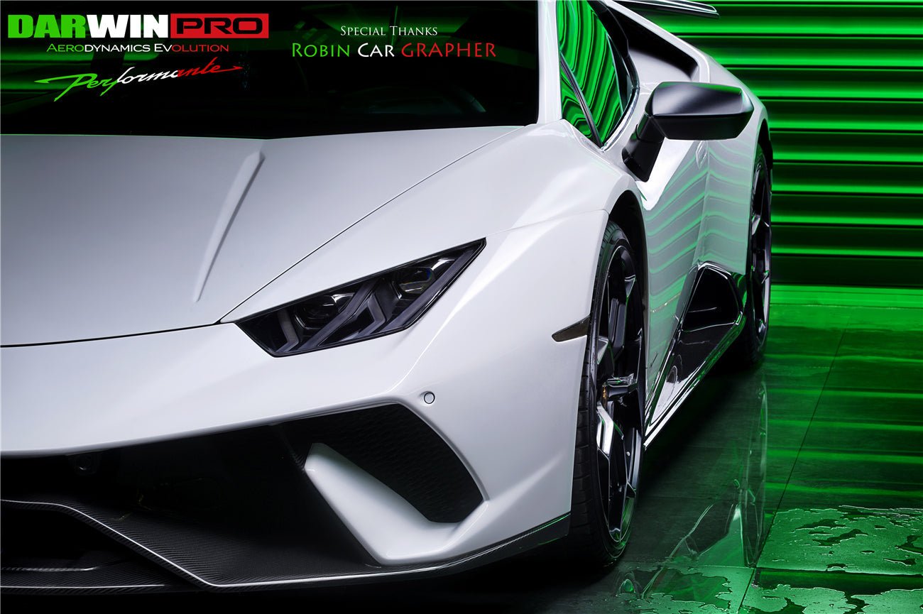 2015 - 2025 Lamborghini Huracan LP610 & LP580 & EVO & Tecnica Performante Style Partial Carbon Front Bumper