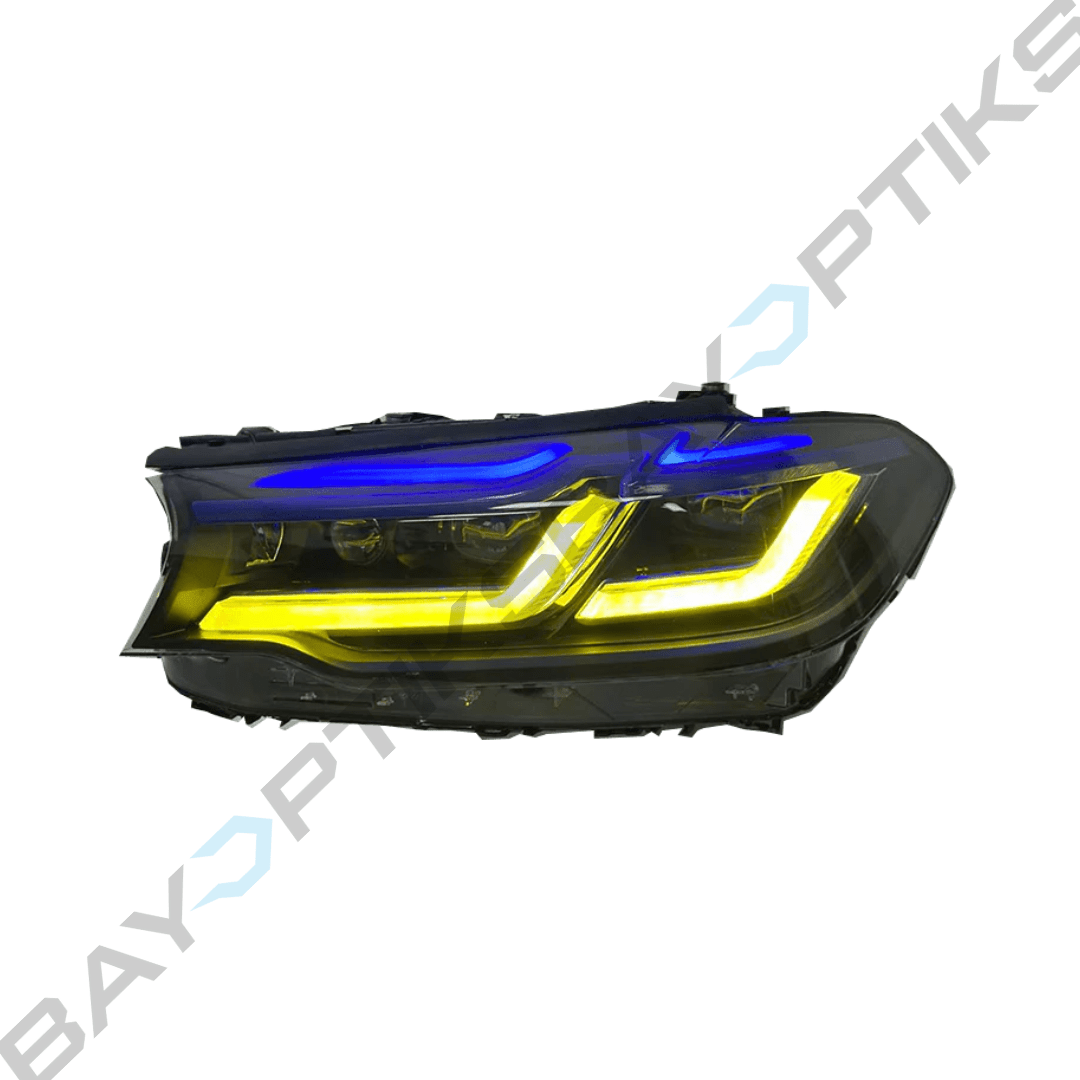 F90 M5 & G30 G38 5 Series Laser Style CSL Yellow/White LED Headlights (2018-2020)