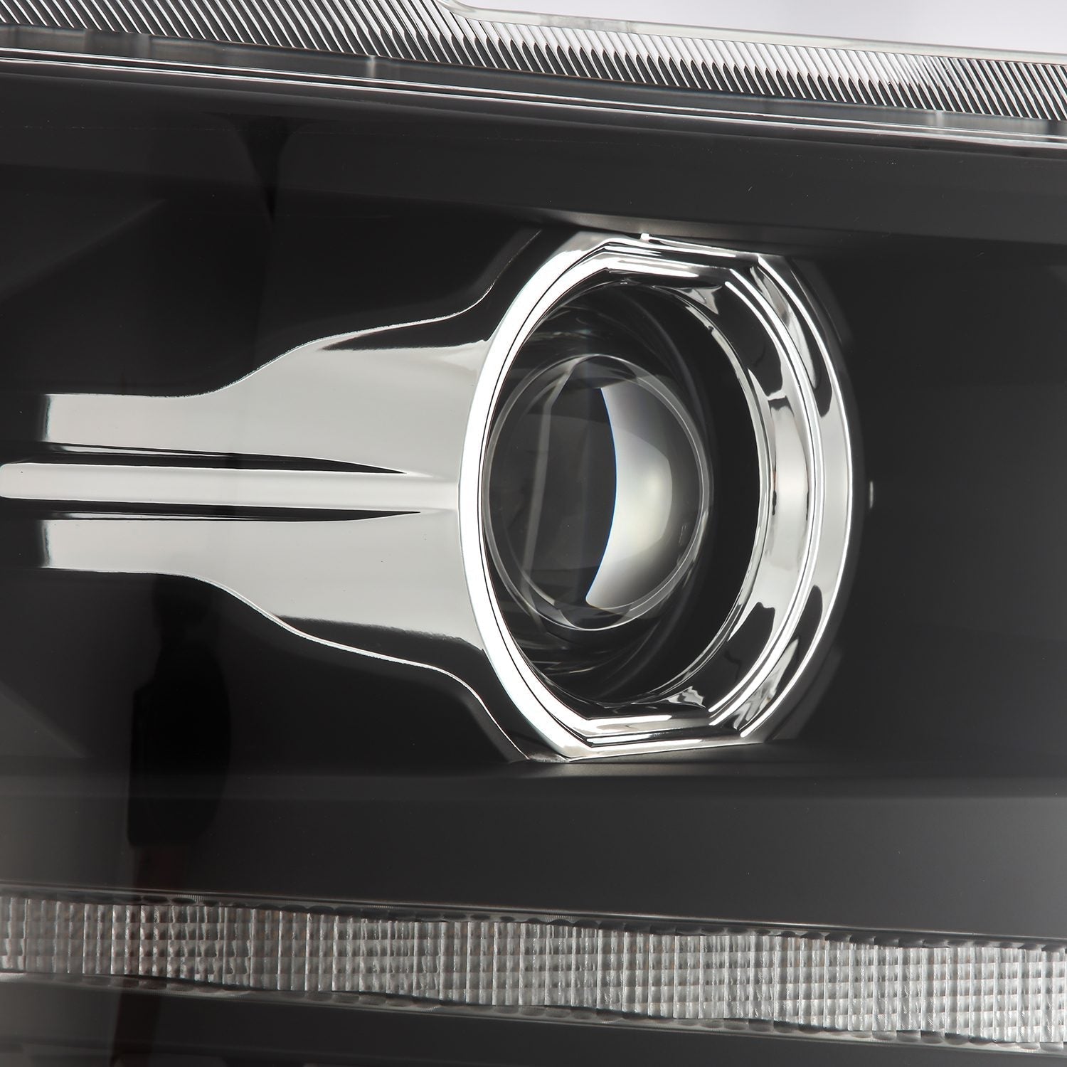 14-15 Chevrolet Silverado LUXX-Series LED Projector Headlights Black | AlphaRex