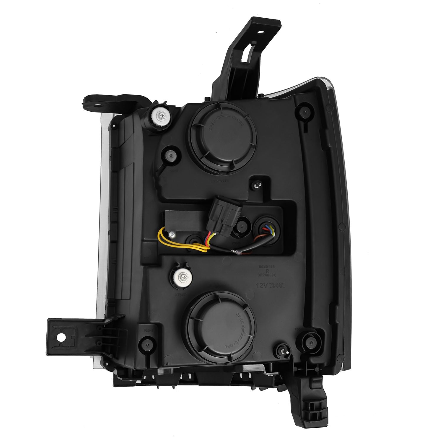14-15 Chevrolet Silverado PRO-Series Halogen Projector Headlights Alpha-Black | AlphaRex