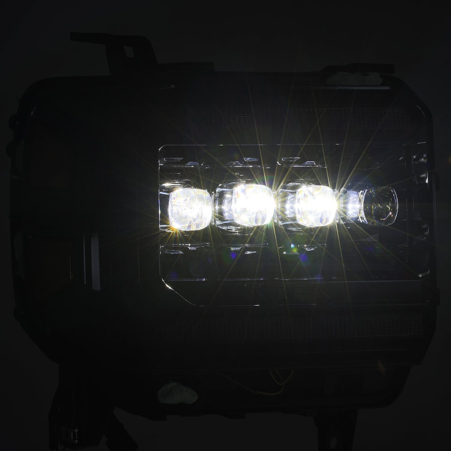 14-18 GMC Sierra NOVA-Series LED Projector Headlights Alpha-Black | AlphaRex