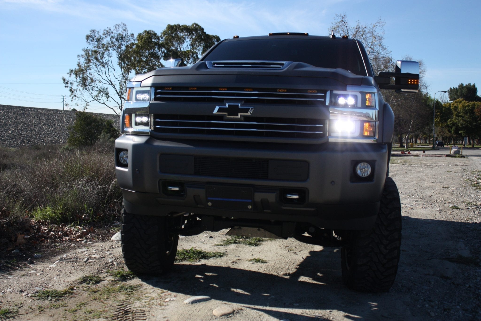 15-19 Chevrolet Silverado 2500HD/3500HD MKII NOVA-Series LED Projector Headlights Jet Black | AlphaRex