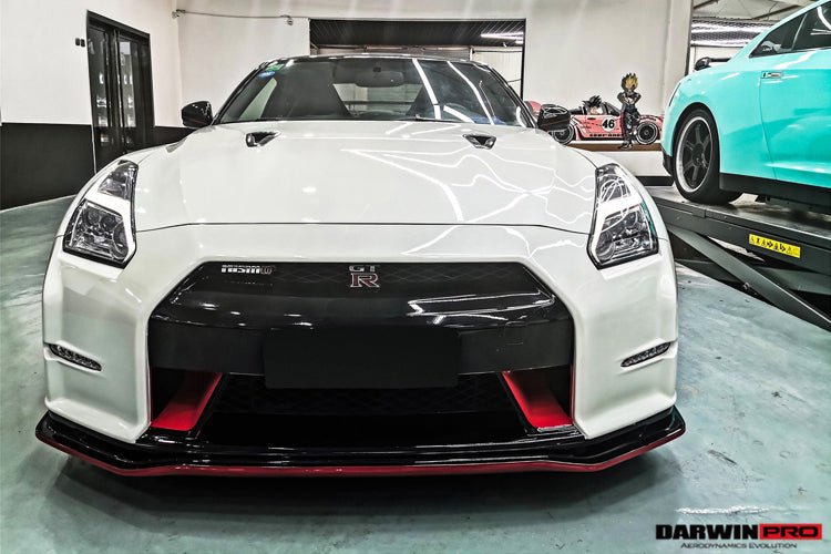 2008 - 2016 Nissan GTR R35 CBA DBA Ver15 NSM Style Partial Carbon Fiber Front Bumper