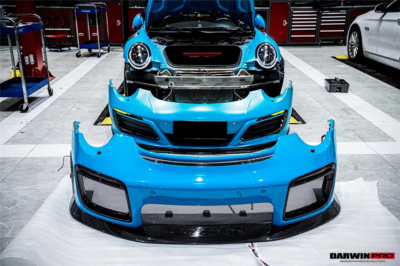 2016 - 2019 Porsche 911 991.2 Carrera &Targa 4 & 4S GT2RS Style Partial Carbon Fiber Front Bumper