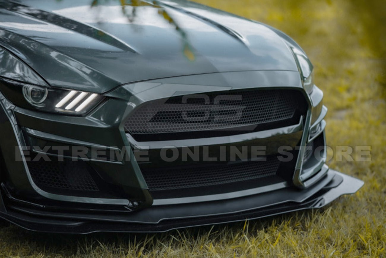 Ford Mustang S550 GT500 Style Conversion Full Body Kit Front Bumper Side Skirts High Wing 2015-2023