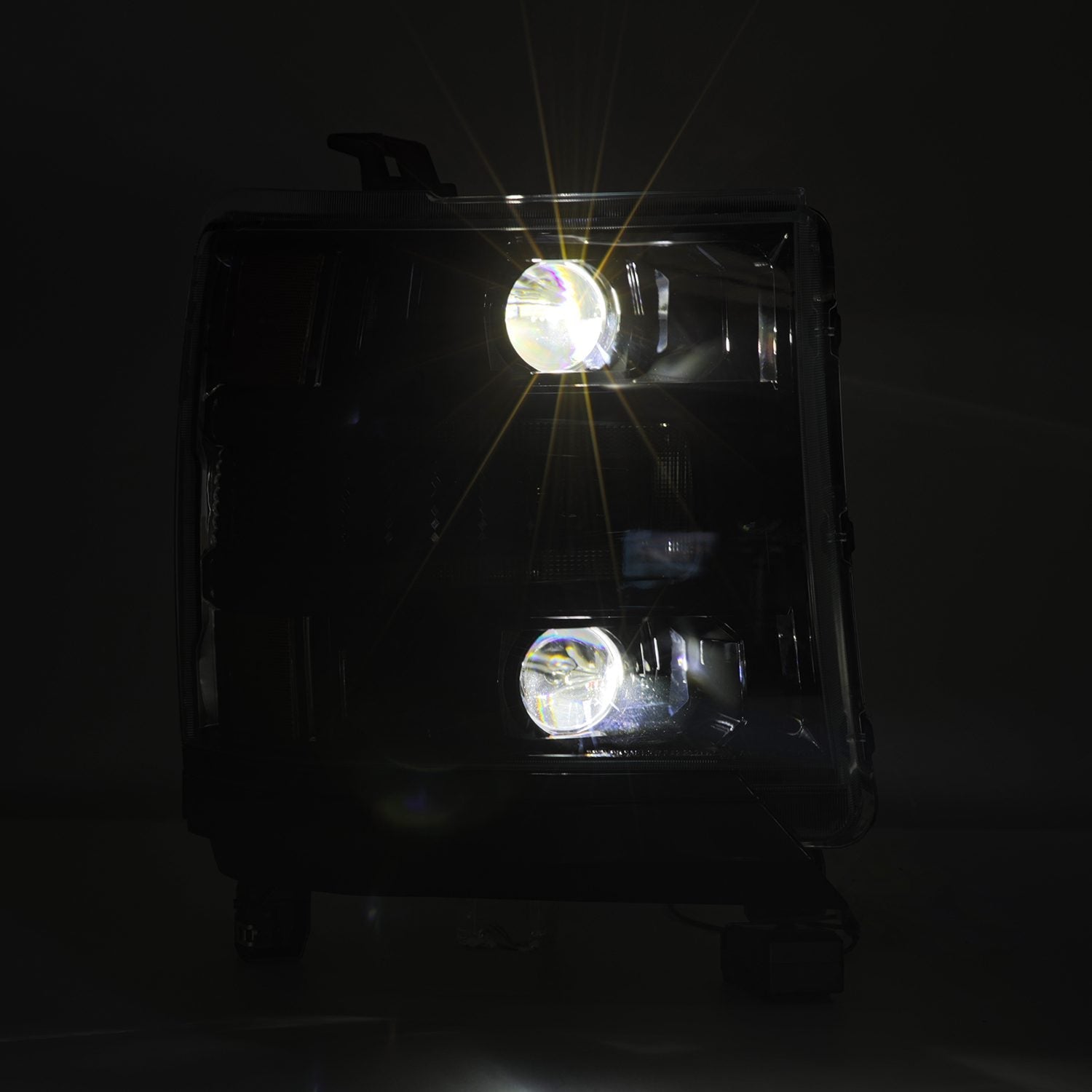16-18 Chevrolet Silverado 1500 LUXX-Series LED Projector Headlights Alpha-Black | AlphaRex