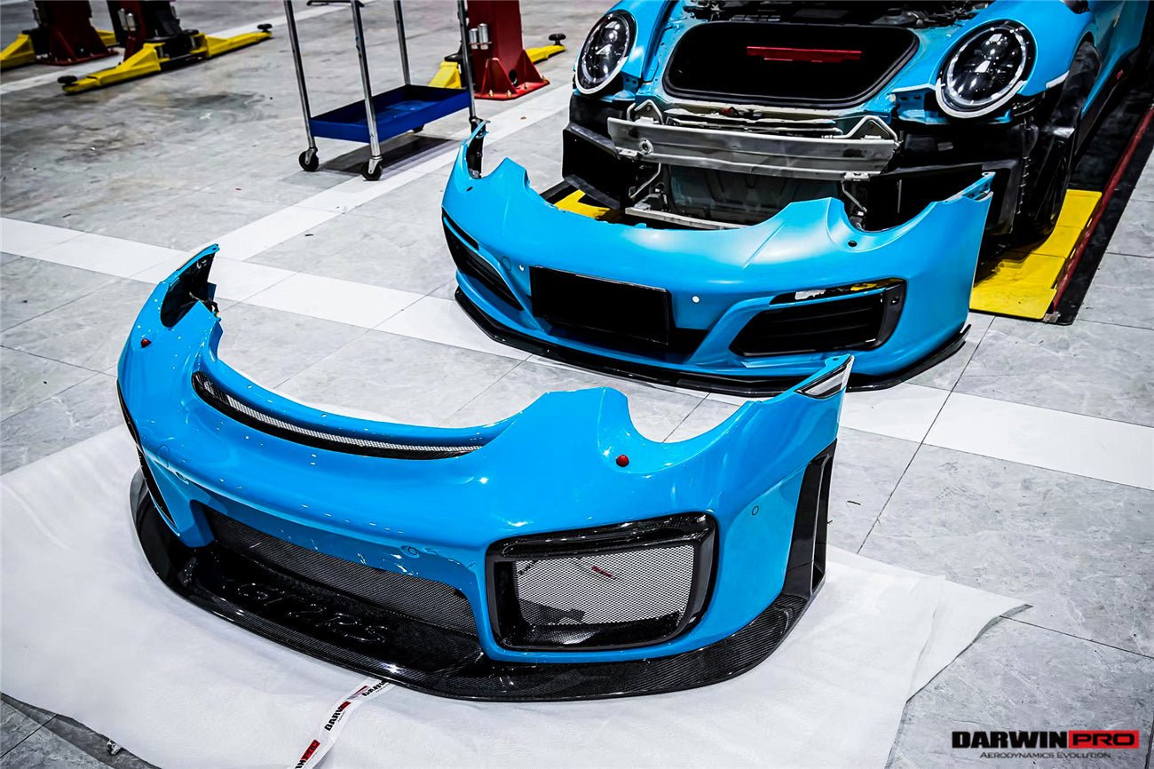 2016 - 2019 Porsche 911 991.2 Carrera &Targa 4 & 4S GT2RS Style Partial Carbon Fiber Front Bumper