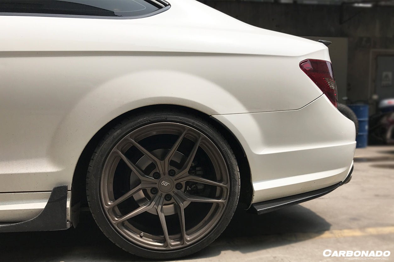 2012 - 2014 Mercedes Benz W204 C63 AMG RZS Style Carbon Fiber Rear Bumper Caps