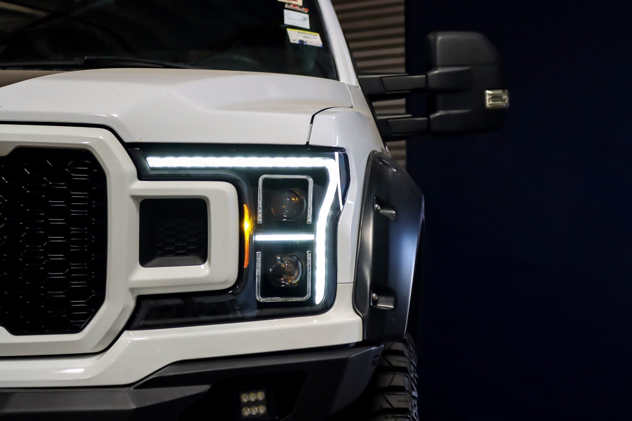 18-20 Ford F150 (MK II 14th Gen Style) LUXX-Series LED Projector Headlights Black | AlphaRex