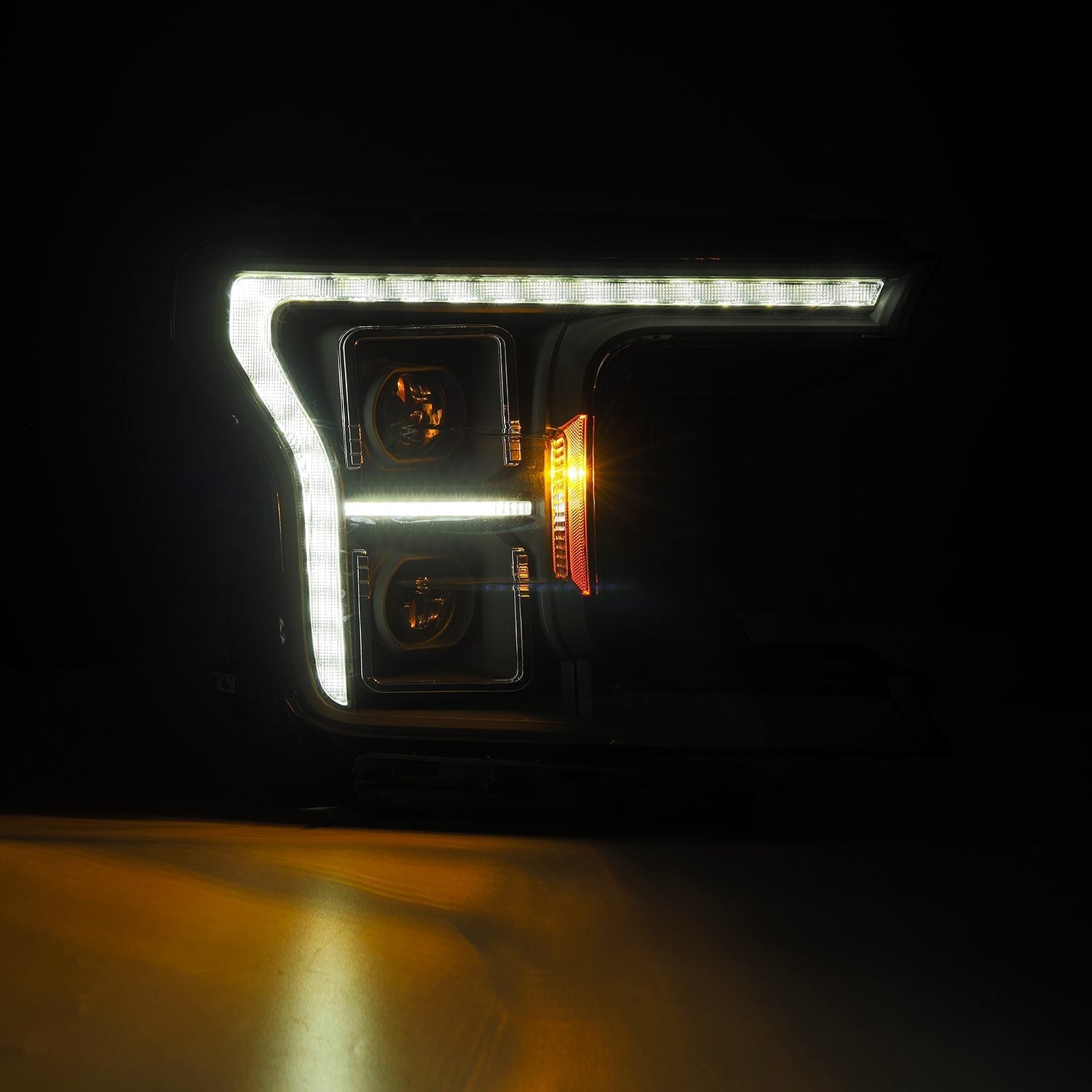 18-20 Ford F150 (MK II 14th Gen Style) LUXX-Series LED Projector Headlights Black | AlphaRex