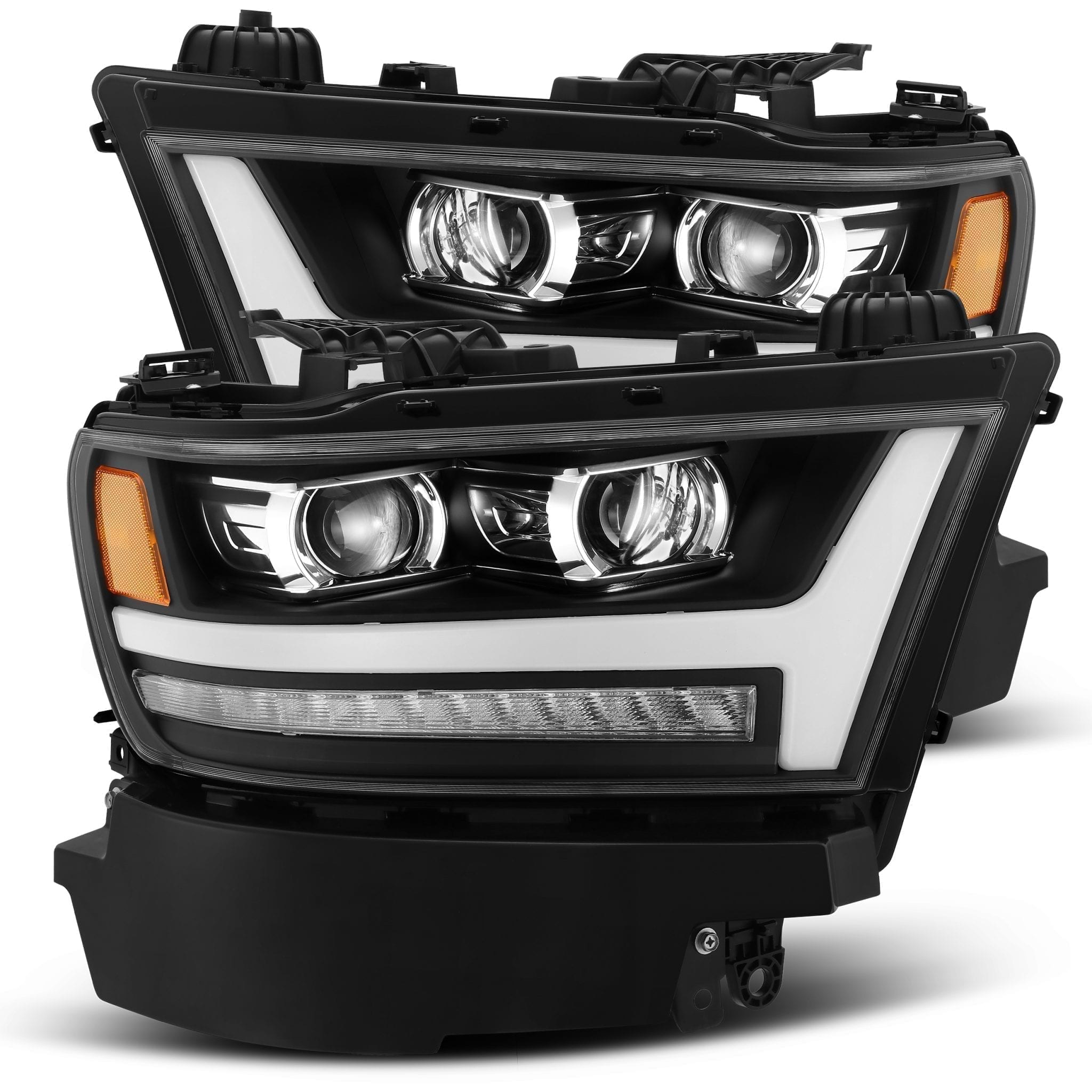 19-24 Ram 1500 PRO-Series Halogen Projector Headlights Black | AlphaRex